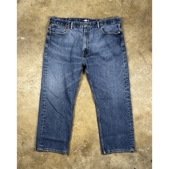Levi’s 505 Jeans Men’s Size 40x25.5 Medium Wash Denim Nice Fade - Picture 1 of 10